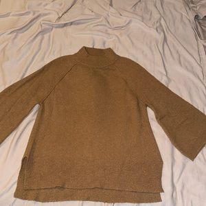 Tan Calvin Klein mock neck sweater